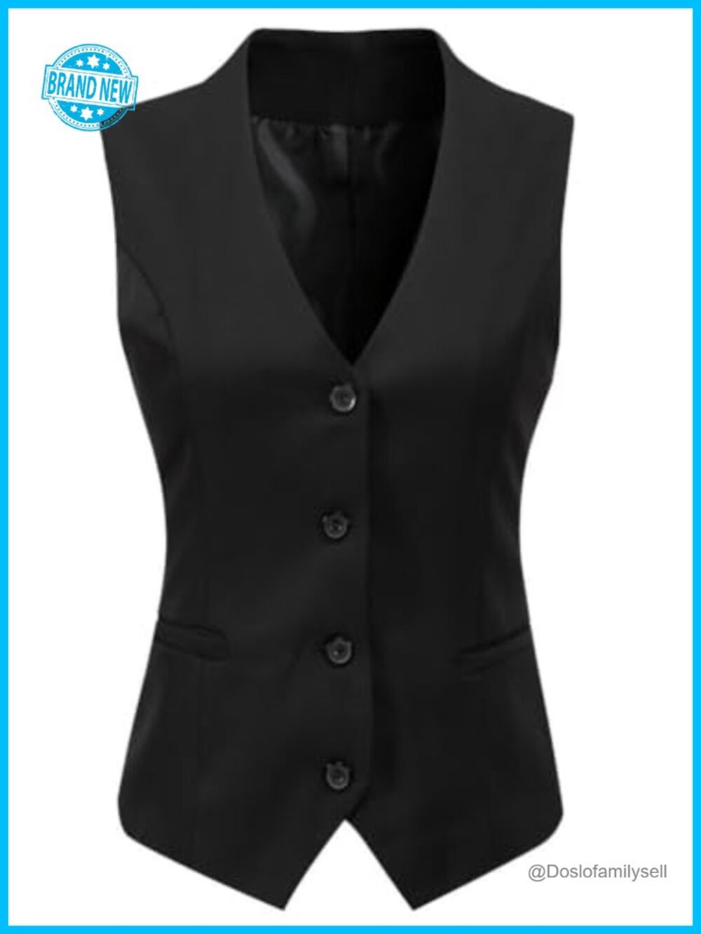 Foucome Women's Polyester Suit Vest Formal Regular Fitted Business Dress Vest